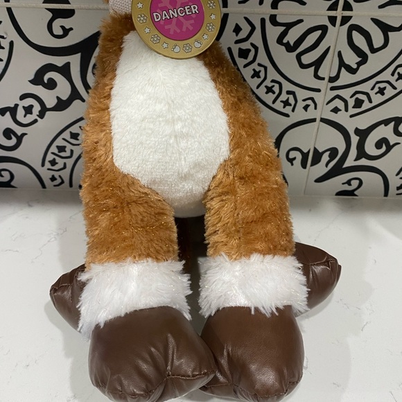 Build a Bear Team Dancer Santa's Reindeer Plush Blue Eyes Tan w/ Vinyl Hooves - Picture 6 of 6